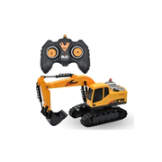 Retroexcavadora Con Luz Sonido Y Efecto Humo Control Remoto