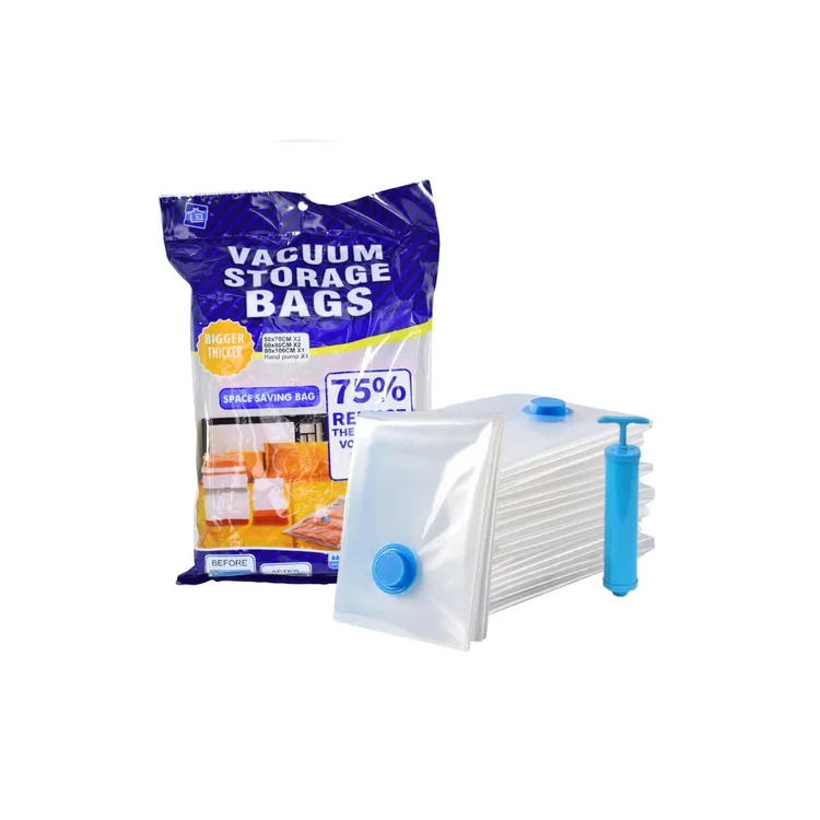 Set De Bolsas De Vacío Con Bomba Manual X5 Varias Medidas