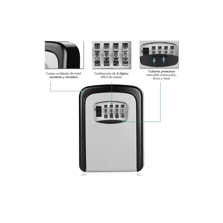 Cofre Guarda Llave Mini Caja De Seguridad Portátil Candado
