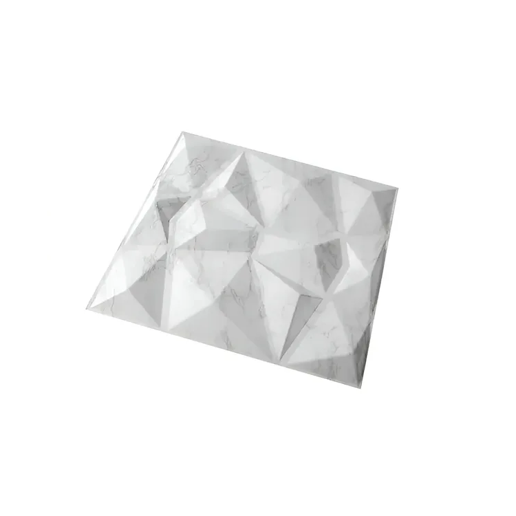Revestimiento De Pared 3d Símil Mármol Claro 50 X 50