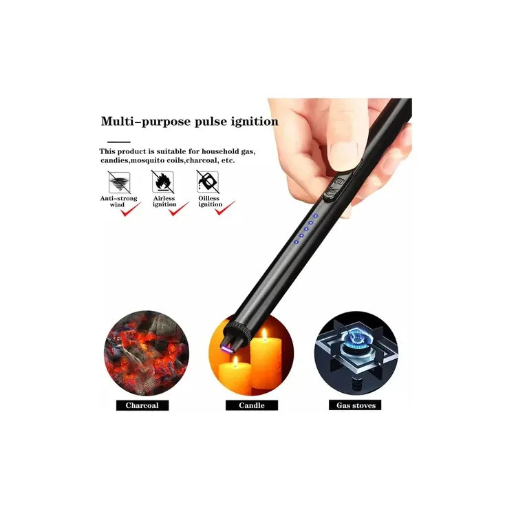 Encendedor Portatil Eléctrico Recargable Usb 16 Cm Largo