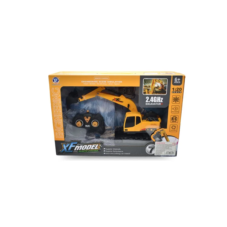 Retroexcavadora Con Luz Sonido Y Efecto Humo Control Remoto