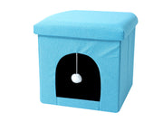 Banco Con Casa Para Gato Terciopelo Multifuncional Asiento