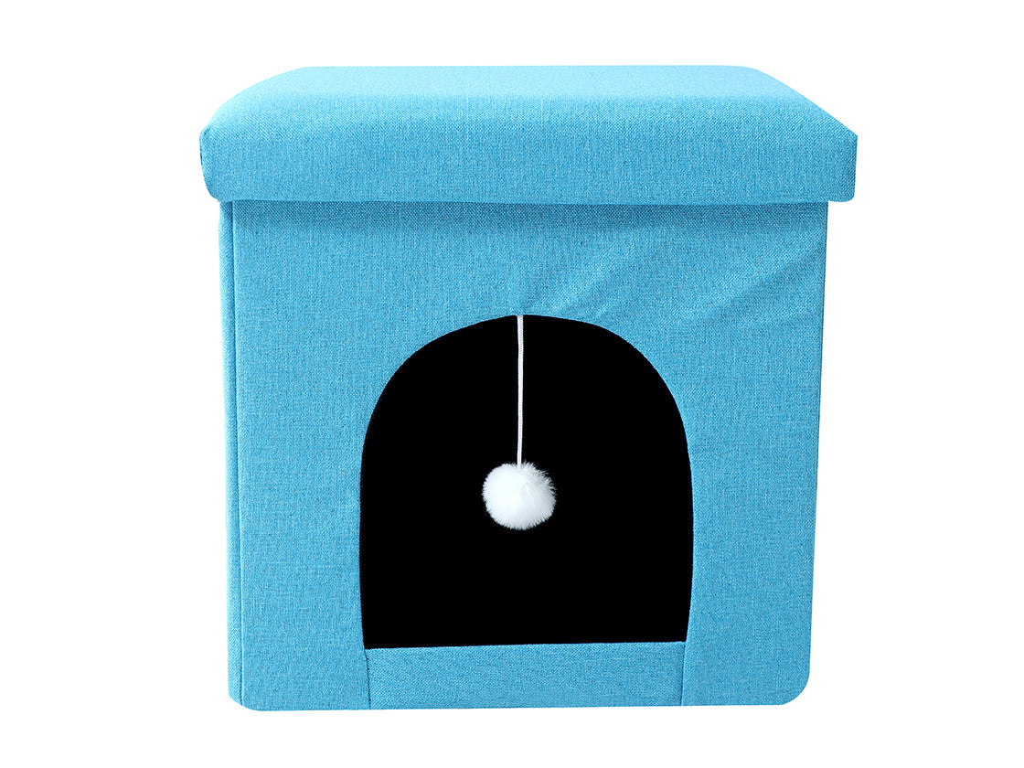 Banco Con Casa Para Gato Terciopelo Multifuncional Asiento