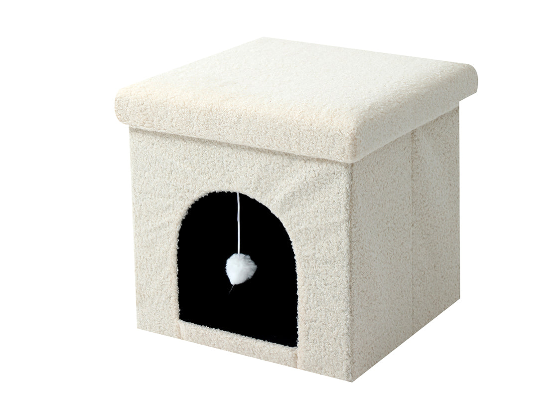 Banco Con Casa Para Gato Terciopelo Multifuncional Asiento