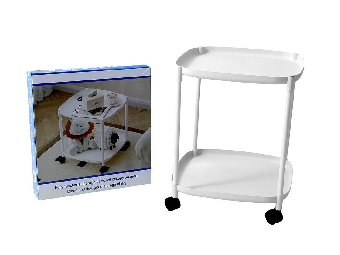 Mesa Mesita Con Ruedas 2 Estantes De Calidad Para Decorar