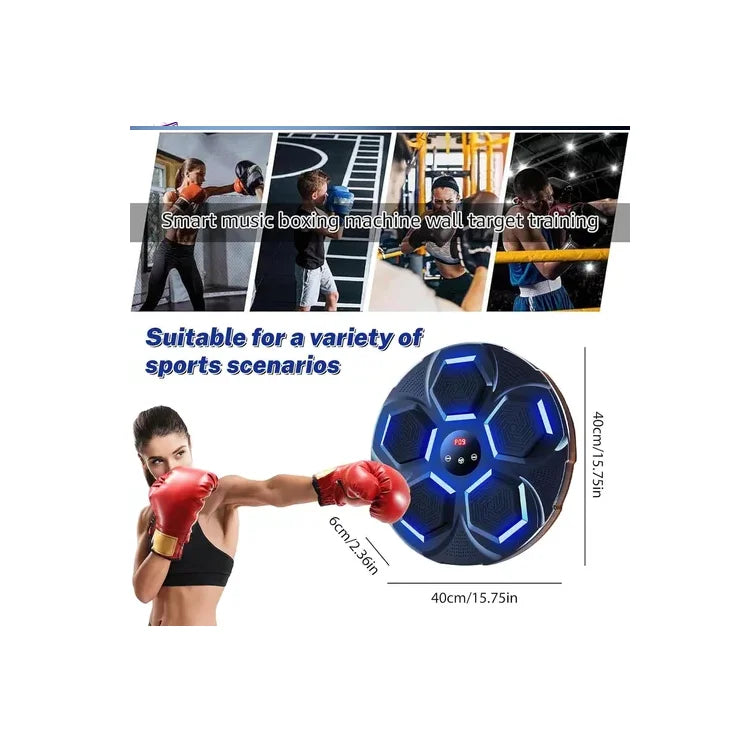 Maquina De Boxeo Con Guantes Musical Bluetooth Recargable