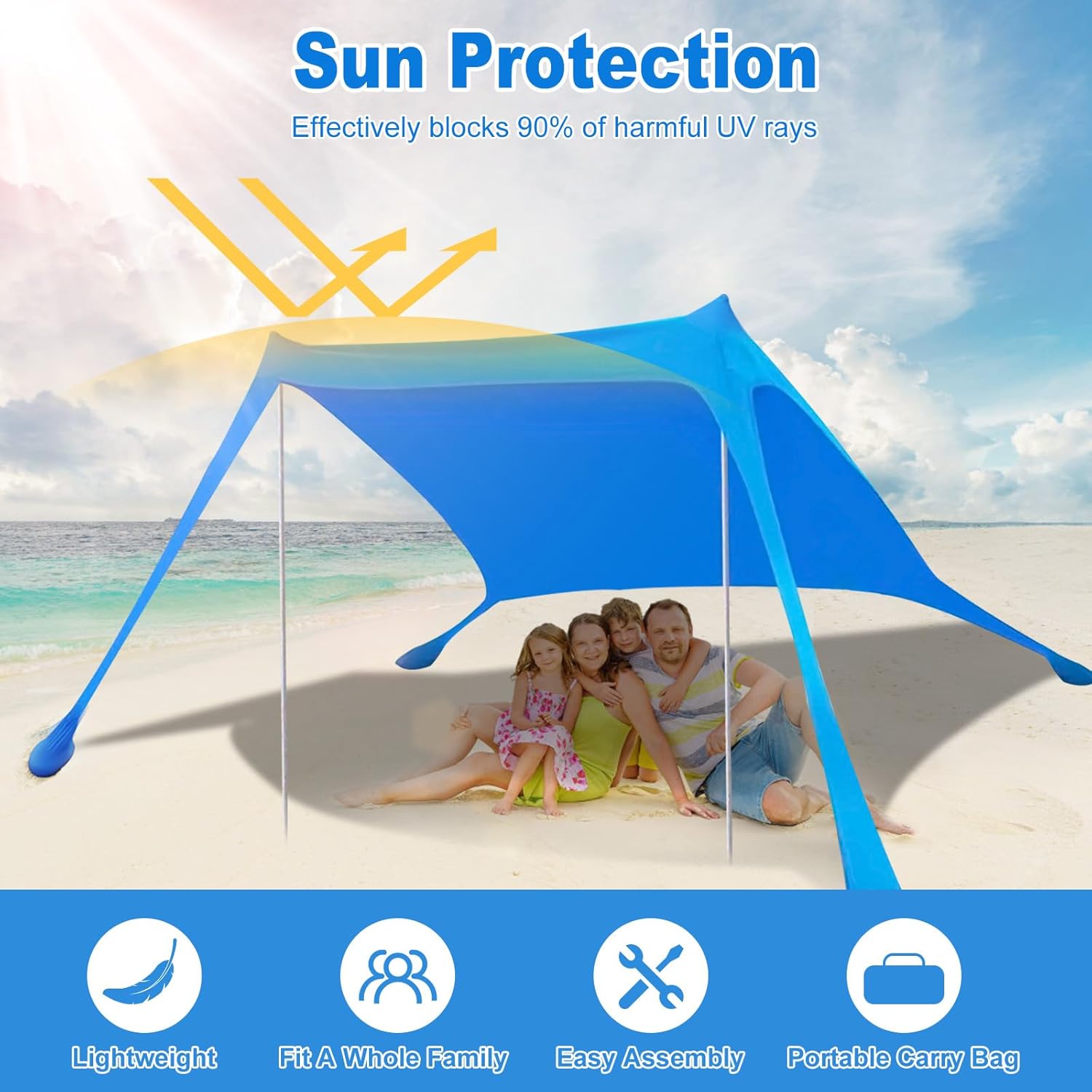 Gazebo de playa con proteccion UV