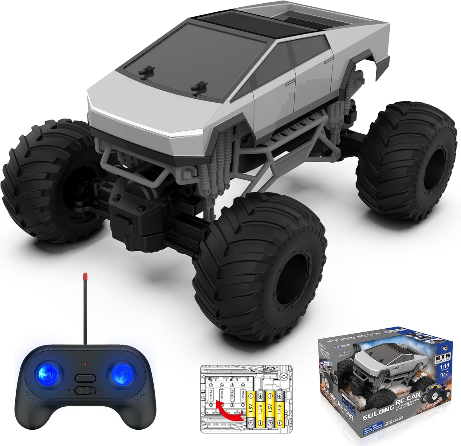 Camioneta 4x4 A Todo Terreno Control Remoto Cybertruck