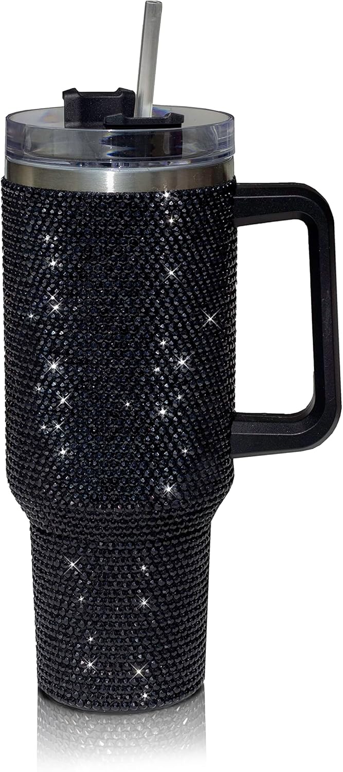 Vaso Termico Con Brillitos Extra Grande 1.2ltstapa Bombilla