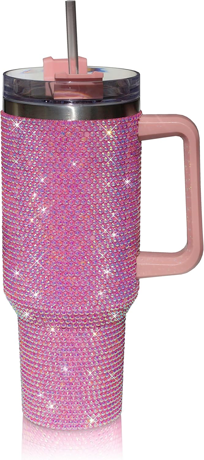 Vaso Termico Con Brillitos Extra Grande 1.2ltstapa Bombilla
