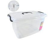 Caja Organizadora Plástica Con Tapa Y Asas Hogar Guarda Todo 42x39x23cm.