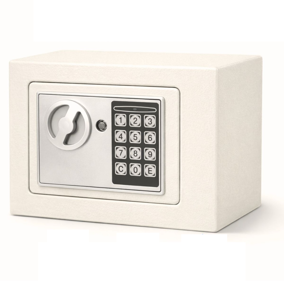 Caja Fuerte Electrónica Con Combinación Blanca