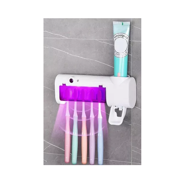 Esterilizador antibacterial pasta dientes y porta cepillo