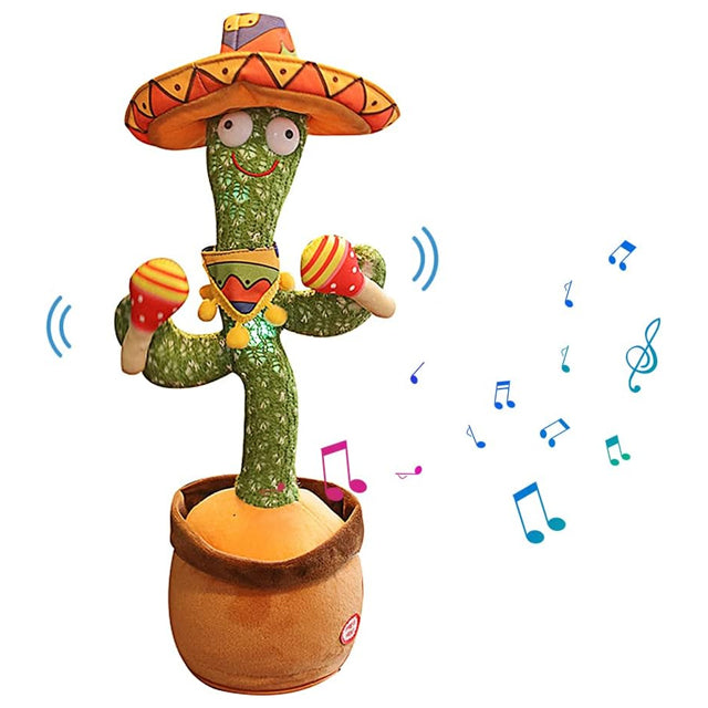 Cactus bailarín con luces, canciones y repite voz