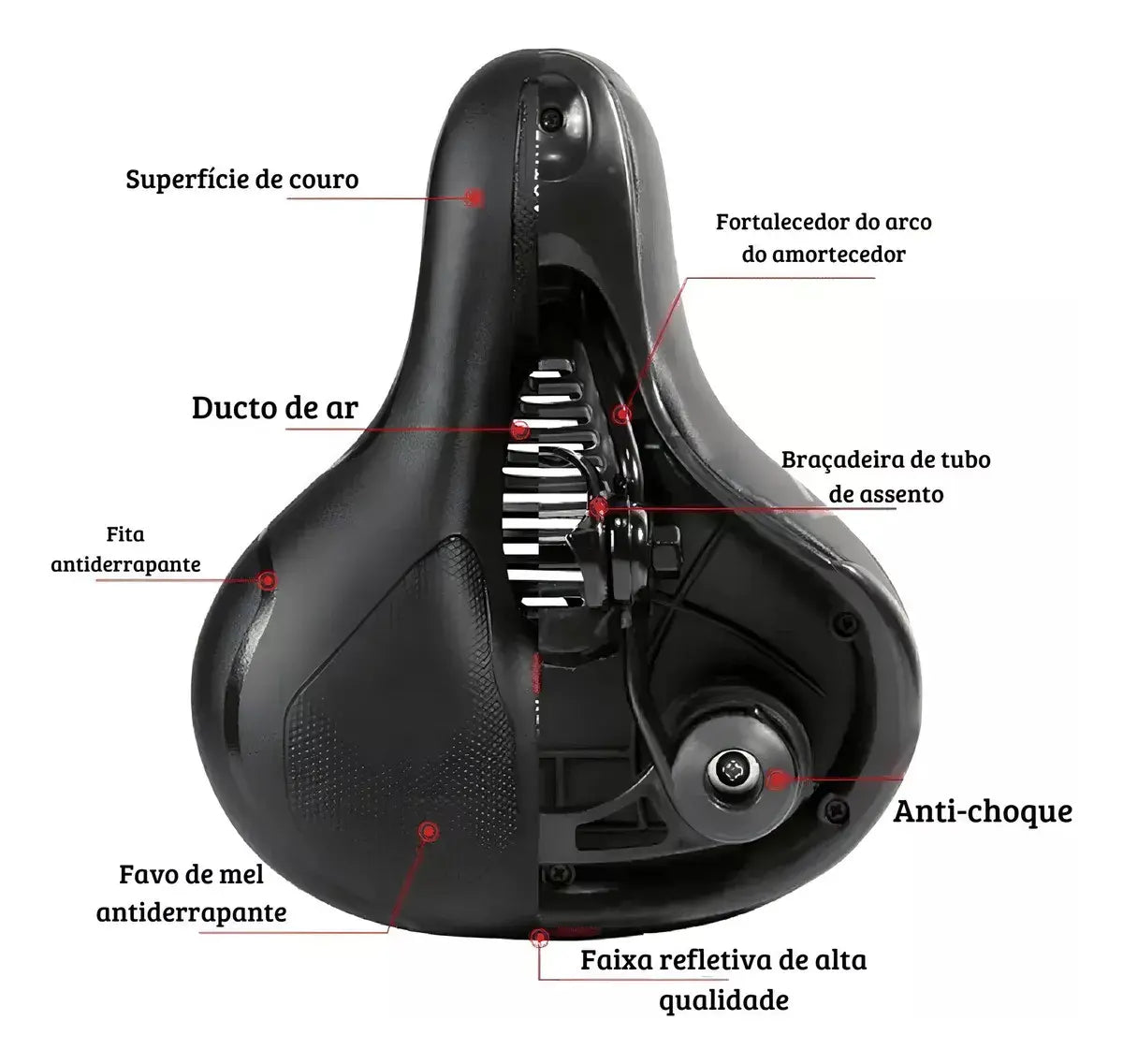 Asiento Sillin Bicicleta Cojín Suave Impermeable Prostático