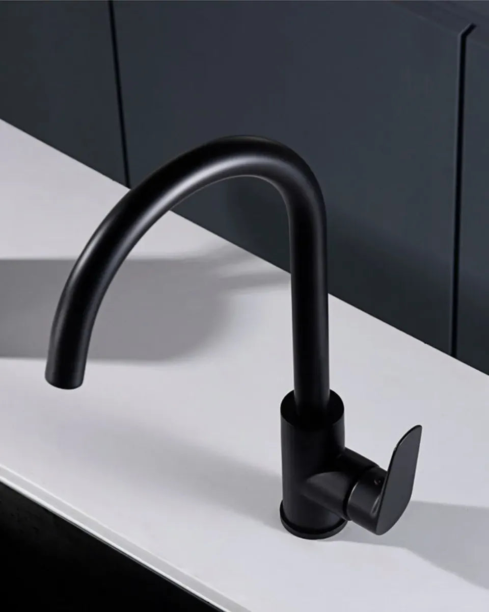Monocomando Cocina Pico Alto Negro G-7866