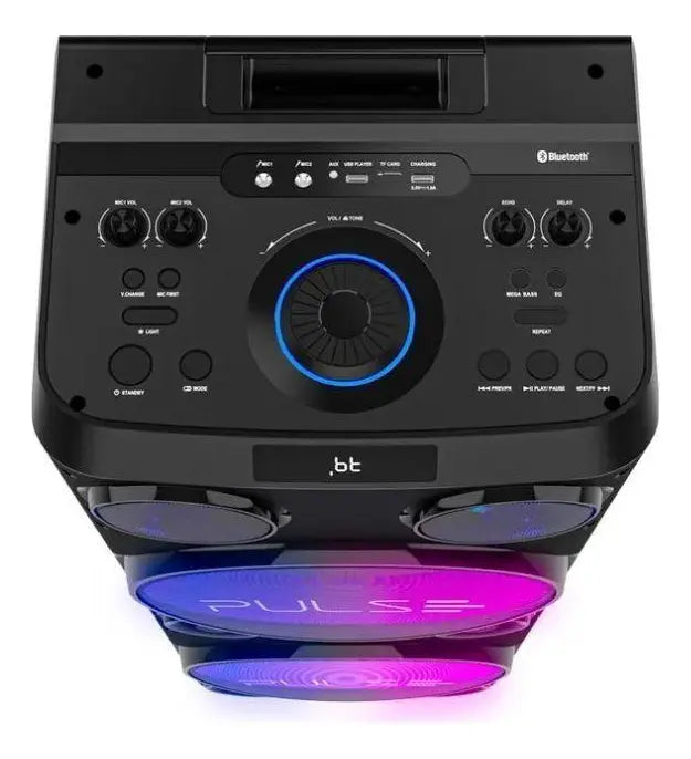 Altavoz Bivolt Torre Double 12 Pulse Black de 2300 W