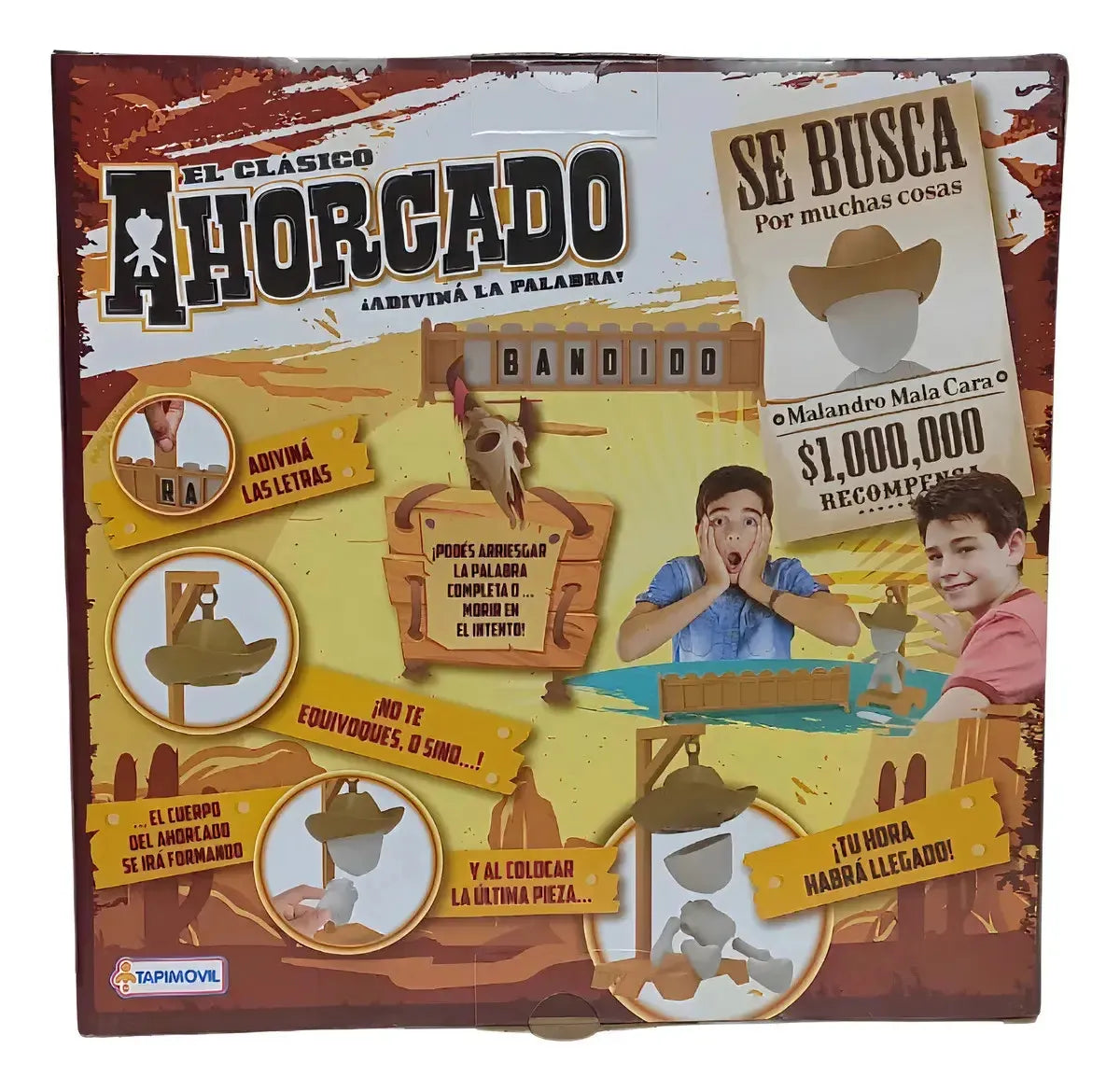 Juego de Mesa El Ahorcado Clásico con Letras y Figura para Niños desde 6 Años