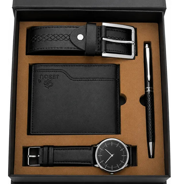 Set Dia Del Padre Reloj Billetera Cinturón Lapicera