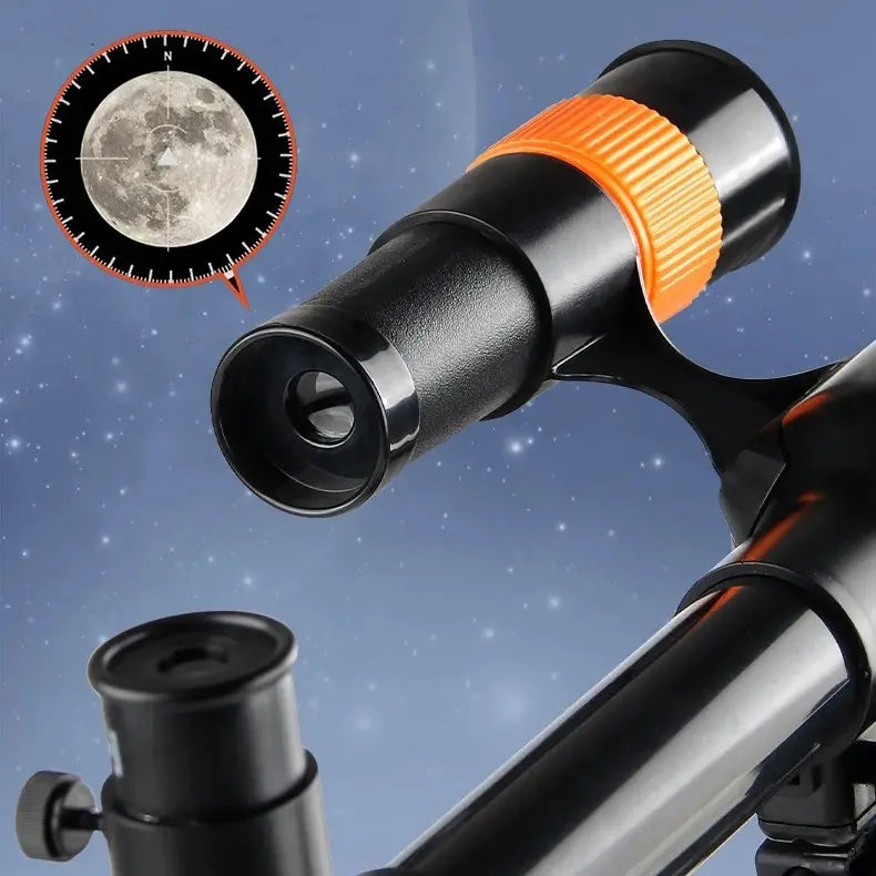 Telescopio Astronómico Zoom 60x Para Niños Con Trípode Negro