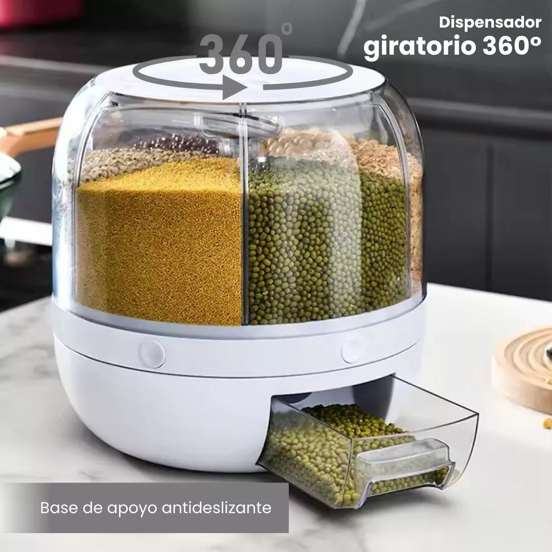 Dispensador giratorio de 6 espacios