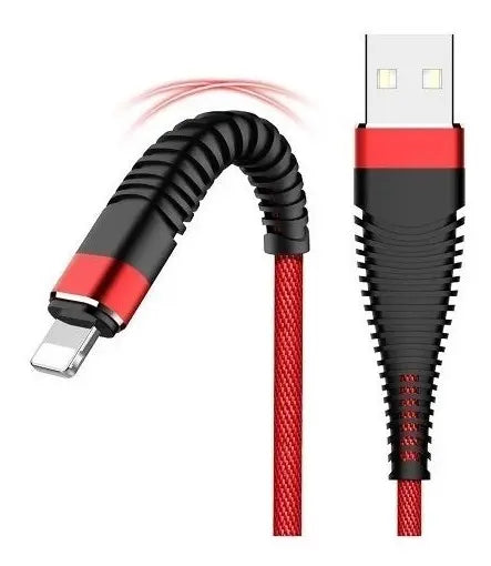 Cable Usb Compatible Con iPhone Malla Reforzado 1 Metro