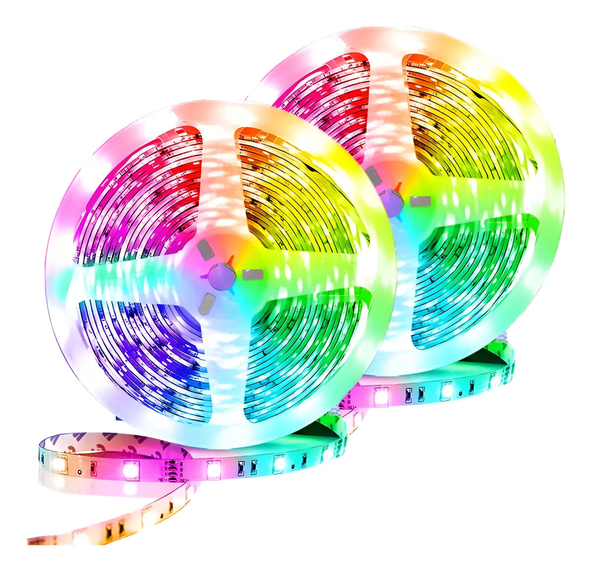 2 Tiras Cinta Luces Led Rgb Bluetooth 5 Metros