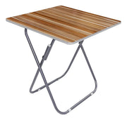 Mesa Plegable En Acero Inoxidable Y Mdf 60x60cm Altura 70cm