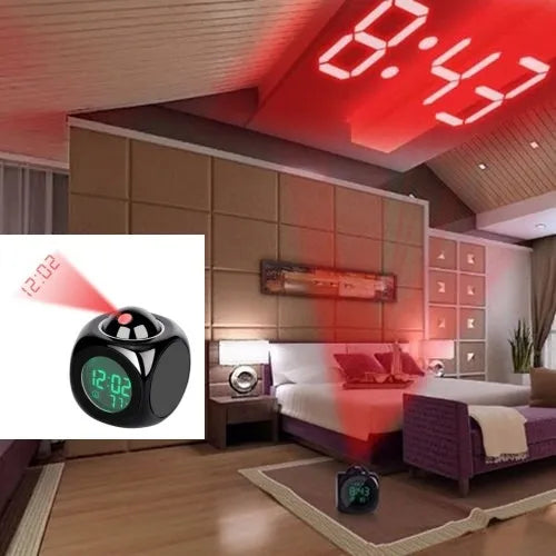 Reloj Despertador Digital Con Proyector Led Usb