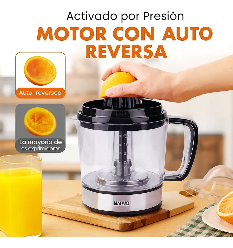 Juguera Marv Exprimidor Eléctrico Negro 25w Con Jarra 1200ml