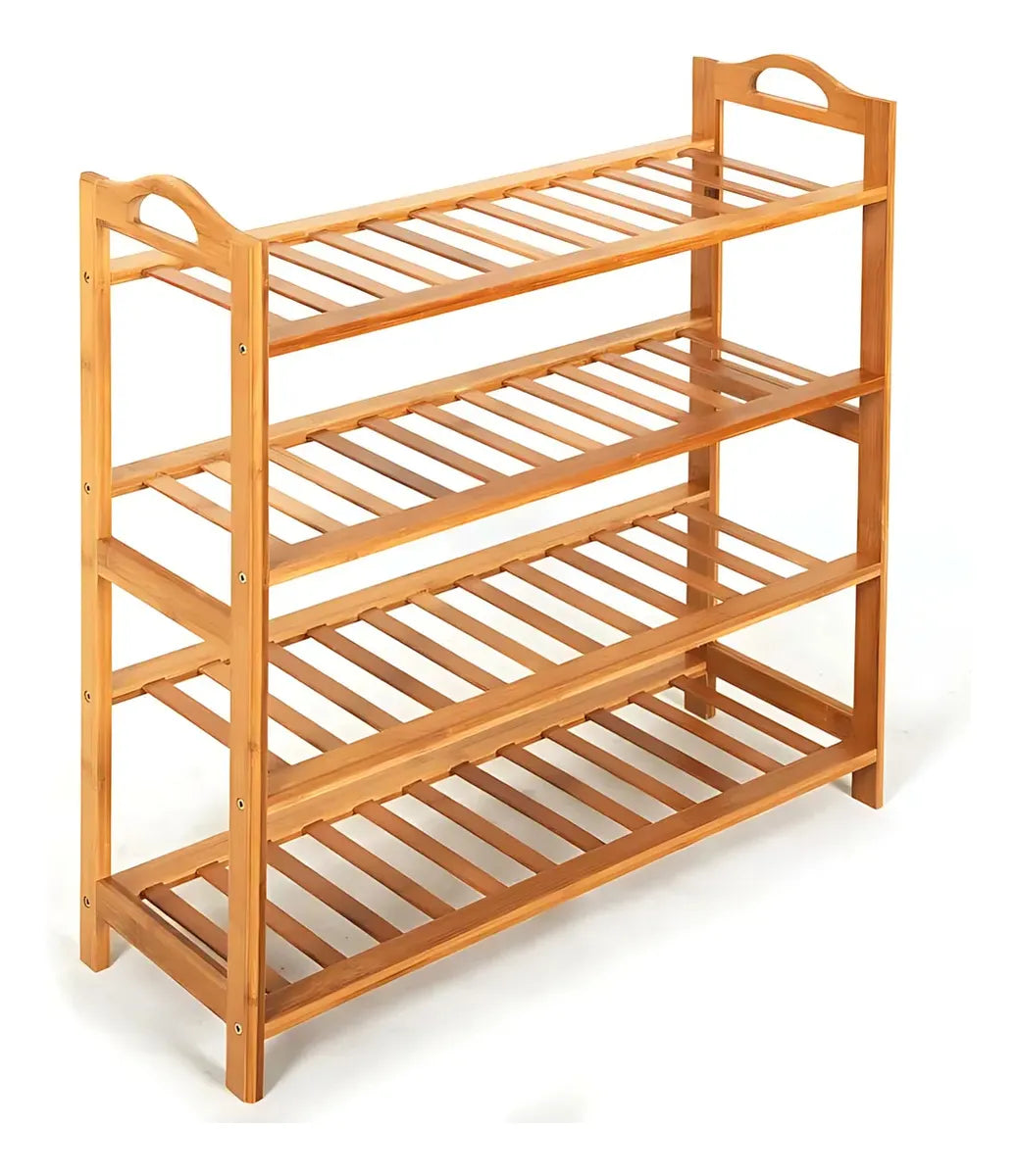 Estanteria Repisa Zapatera Madera Bambu Organizador Elegante