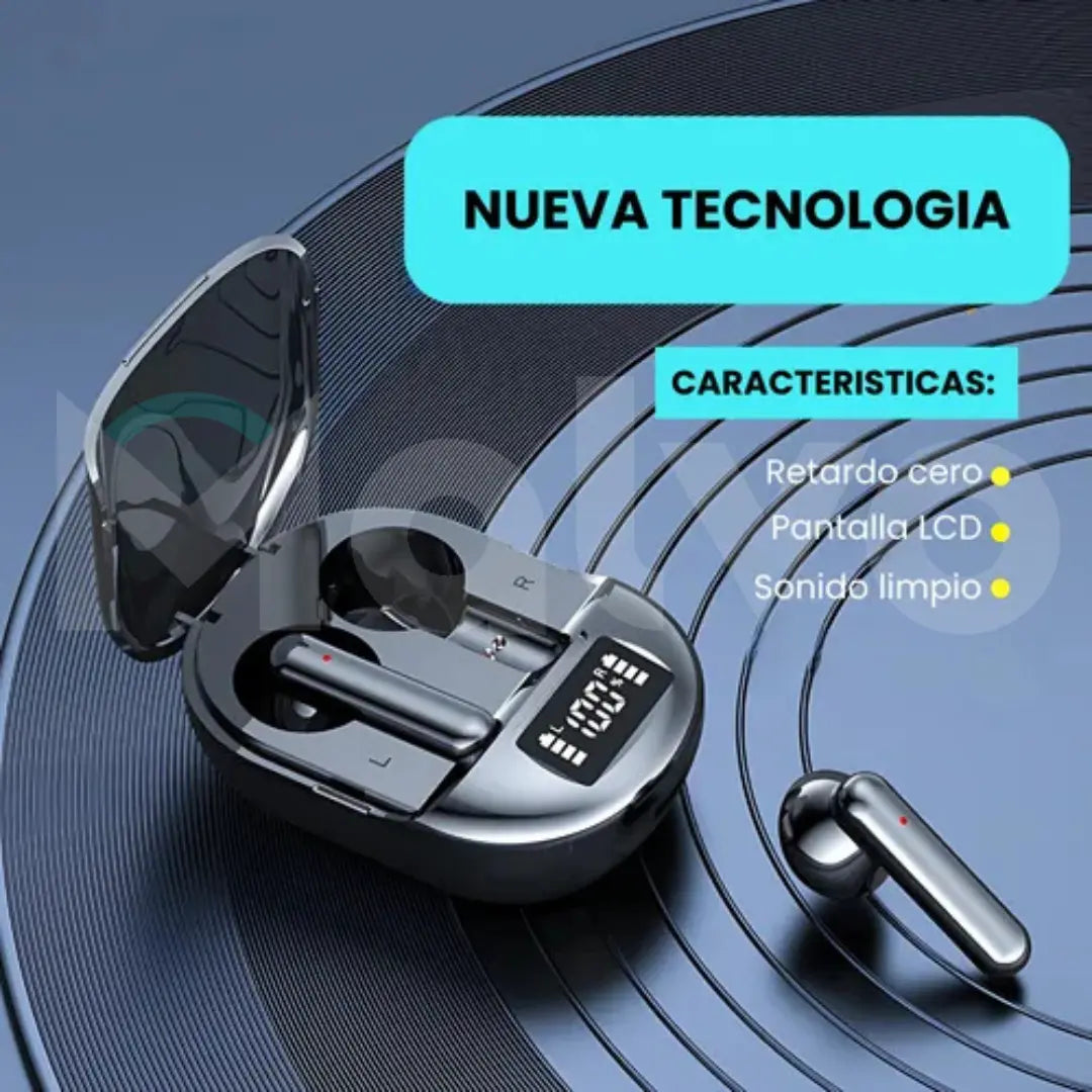 Auricular Bluetooth Con Display Portátil Diseño Moderno