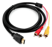 Cable Adaptador Hdmi A Rca 3 Macho 1080p 1.5m Kdca