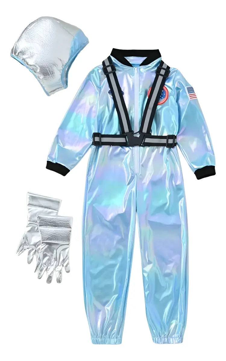 Disfraz Infantil Astronauta Blanco O Celeste Halloween