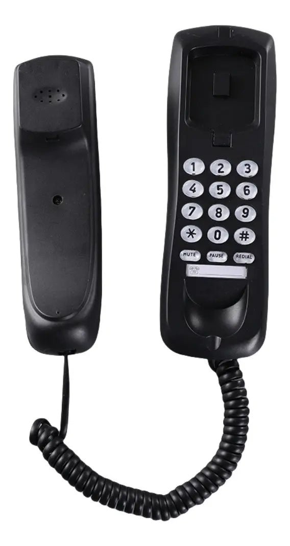 Teléfono Fijo Alambrico Casa Teléfono De Pared Oficina Negro