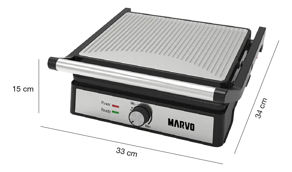 Grill Parrilla Eléctrica Sandwichera Antiadherente Marvo Col