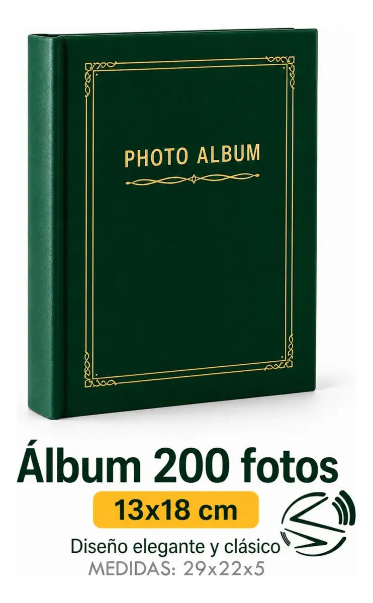 Álbum 200 Fotos 13x18 Con Folios Protectores Tapa Rígida