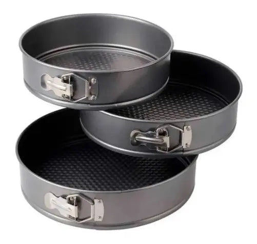 Set 3 Torteras Desmontable Antiadherente Con Broche Lateral