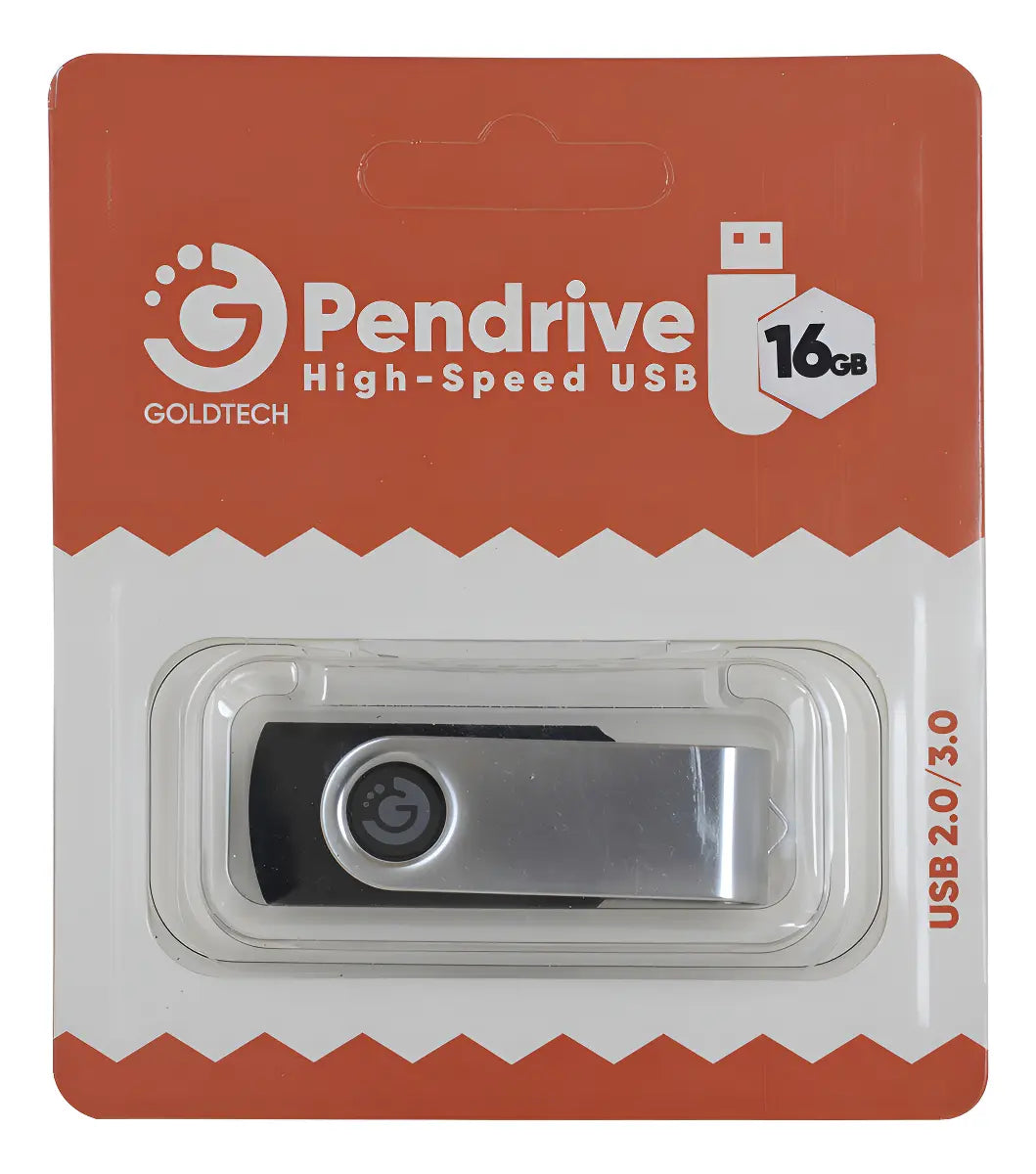 Pendrive Goldtech 16 Gb Plateado