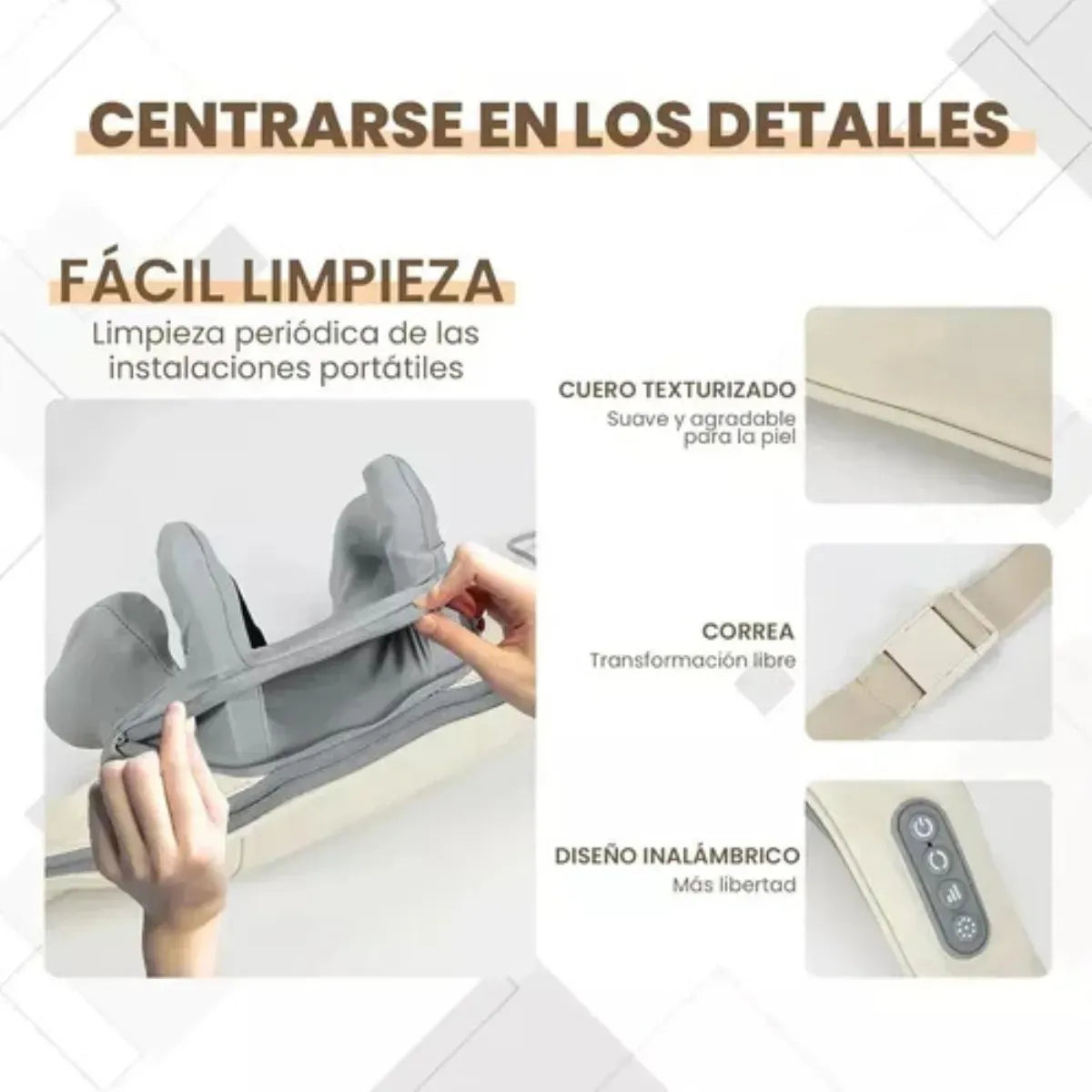 Masajeador Cuello Espalda Cervical Hombros Eléctrico Portáti