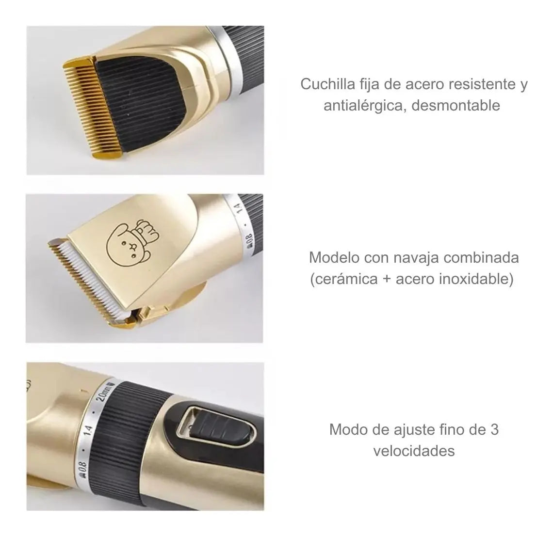 Corta Pelo Inalámbrica Afeitadora Mascotas Perros Canina Usb