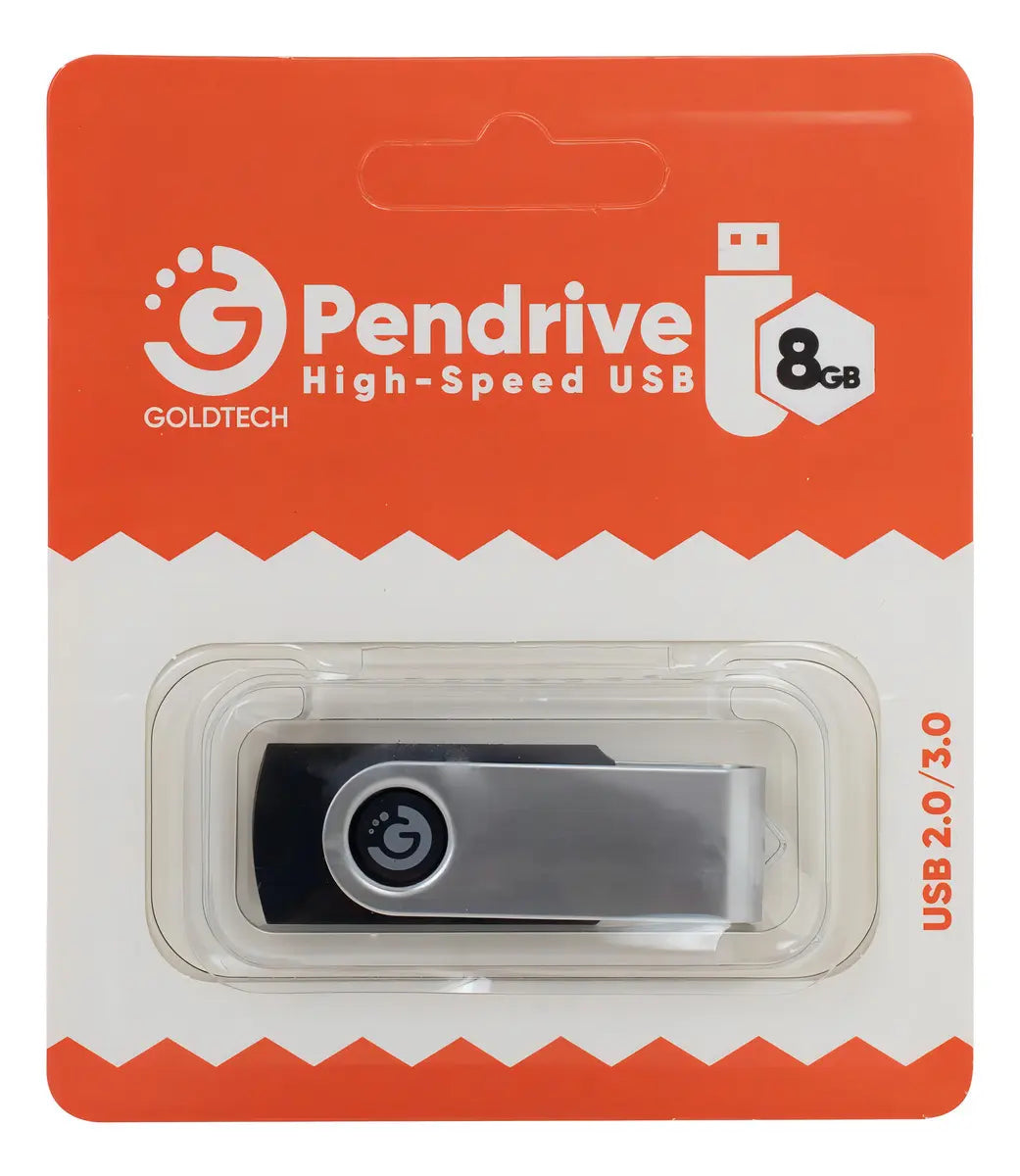Pendrive Goldtech 8gb Color Plateado