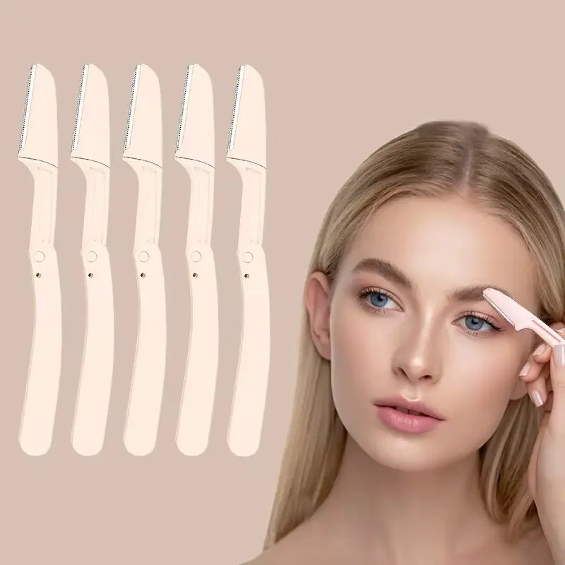 Set X5 Perfilador Facial Mujer Cejas Y Vello Facial Plegable