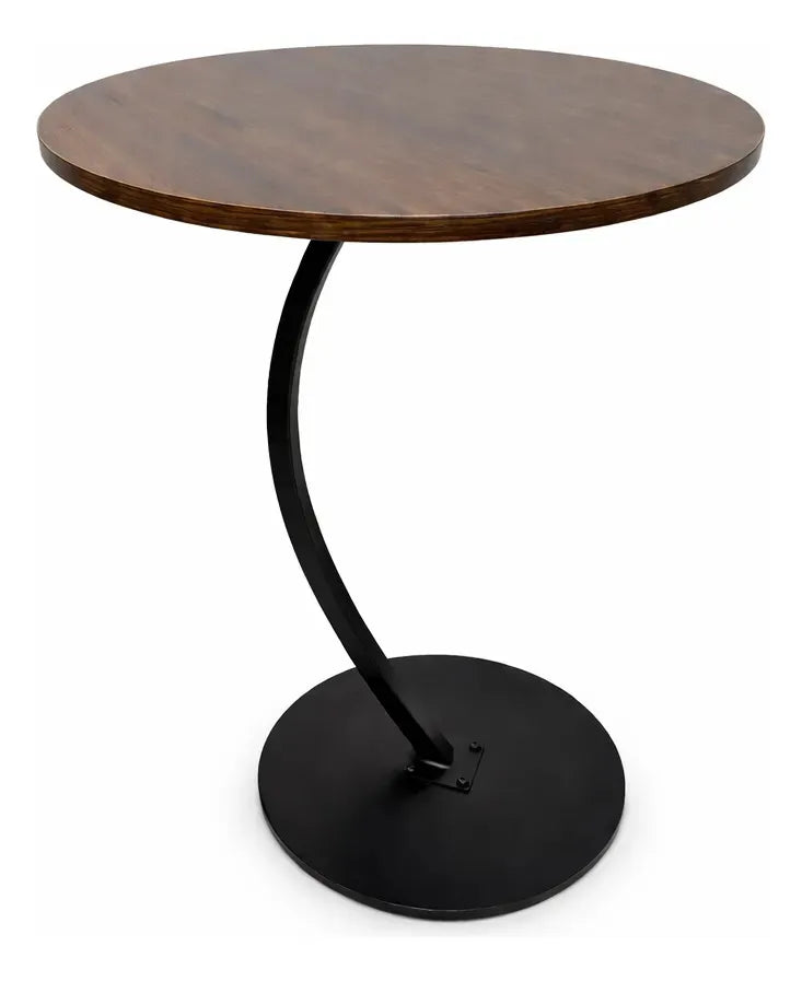 Mesa ratona Bunbok Mesa redonda color base negra con superior café