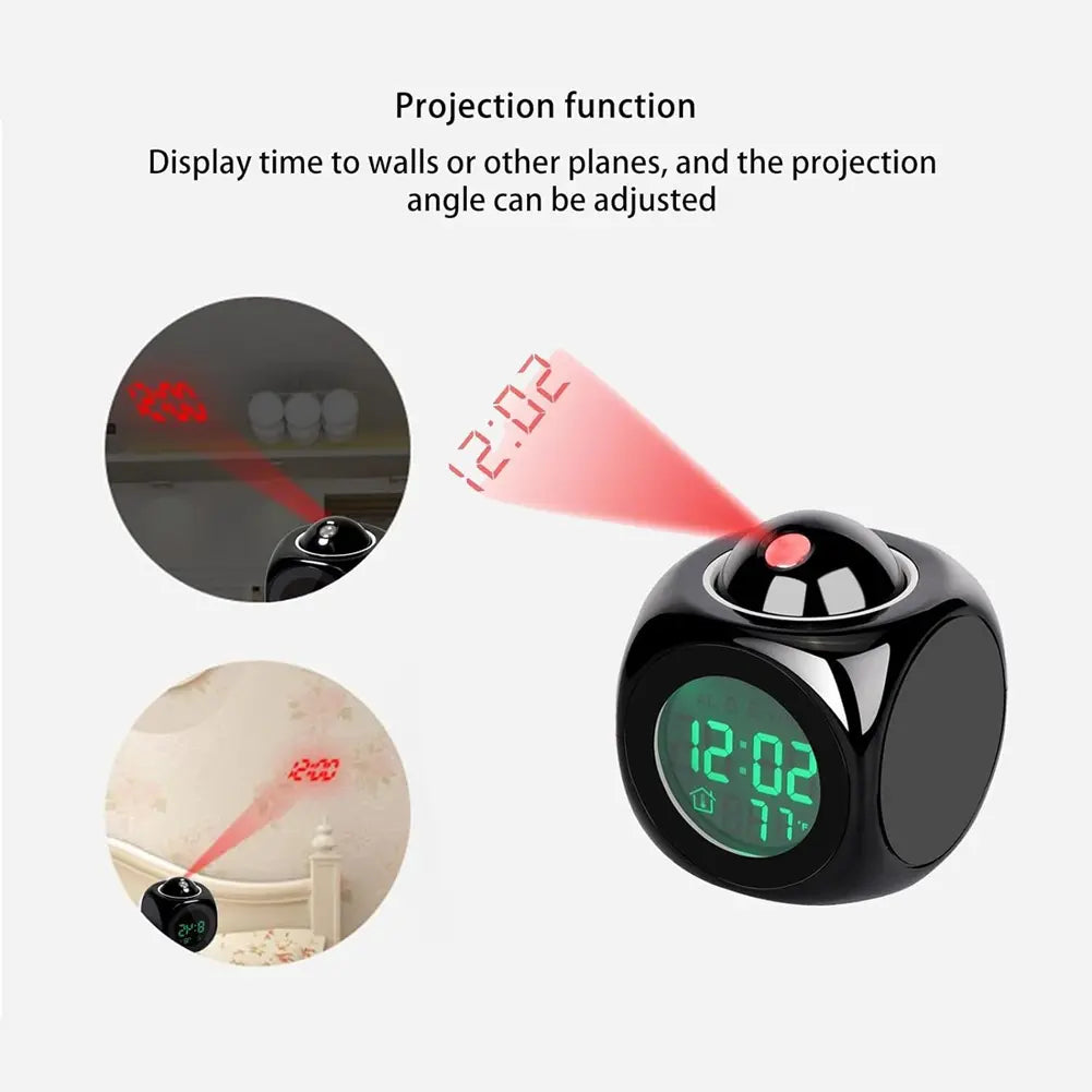 Reloj Despertador Digital Con Proyector Led Usb