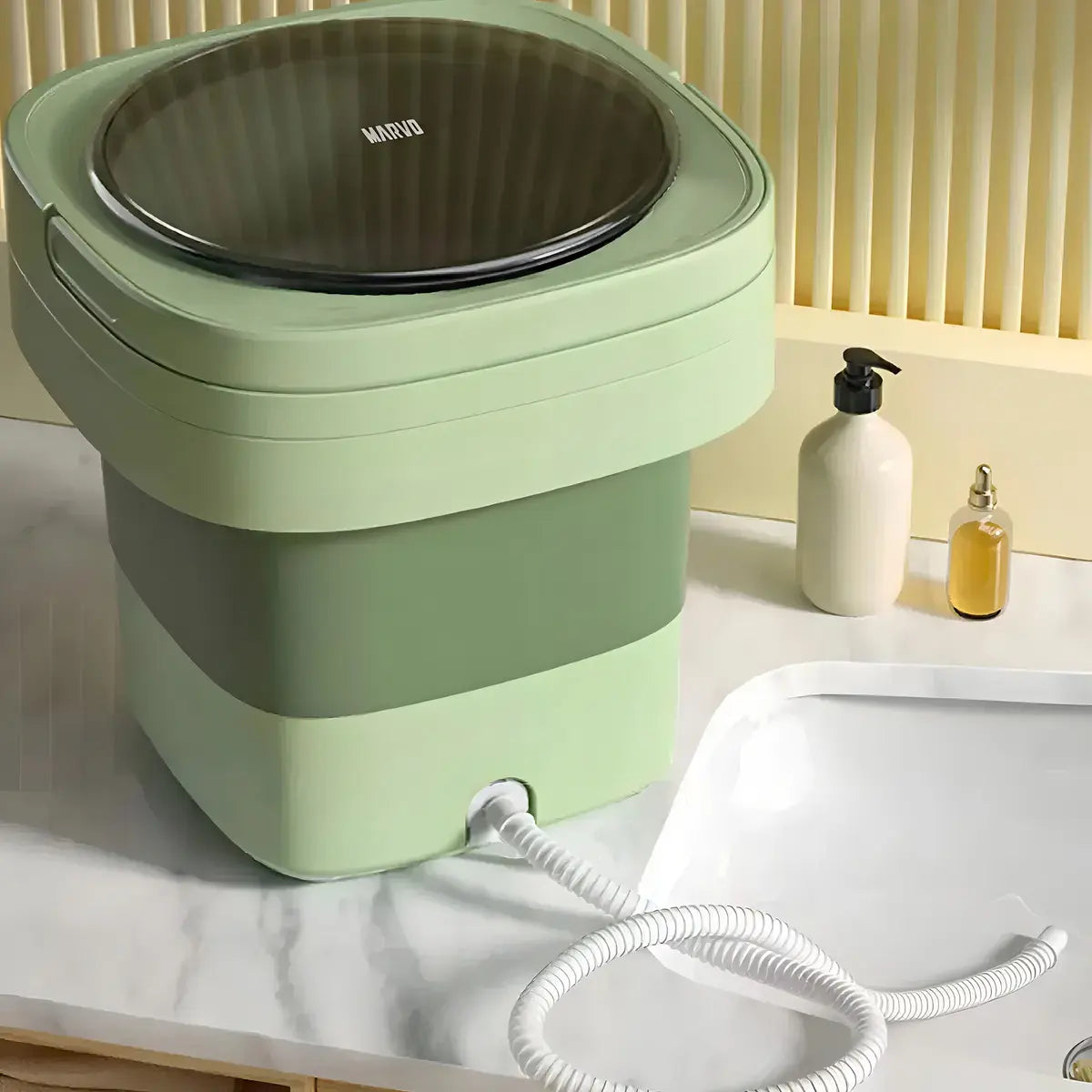 Mini Lavadora Marvo Portátil Plegable 9l Cesto Centrifugador