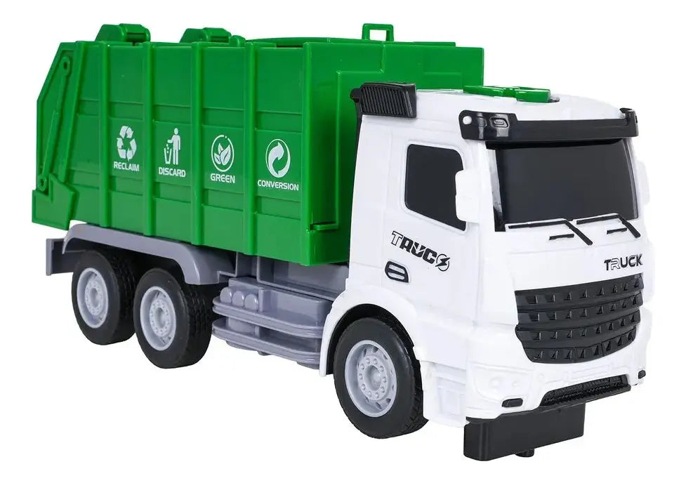 Camion De Basura Carro Juguete Niño Didactico Luces Sonido Camión Recolector Verde
