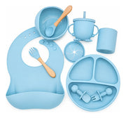 Kit De Destete Vajilla De Silicona Premium Con Babero