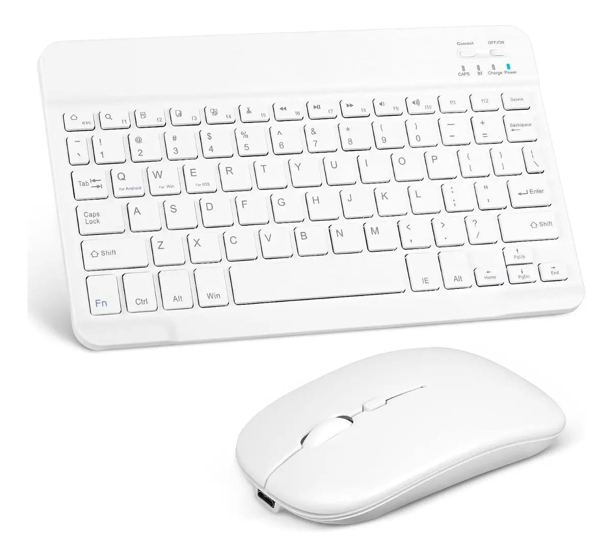 Kit Teclado Inalámbrico Con Mouse Bluetooth Y Carga Usb